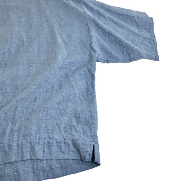 PureJill Blue Textured Boxy Blouse - Picture 5 of 6